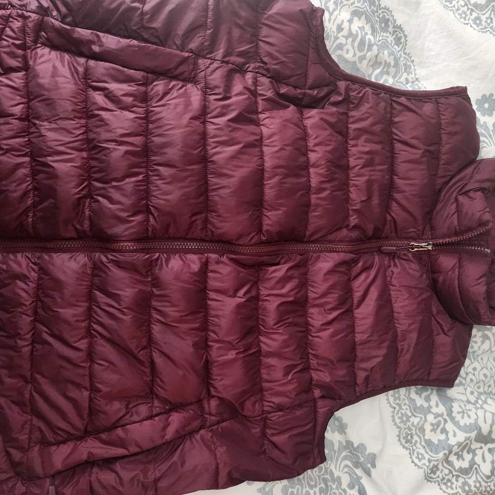 Burgandy puffer vest